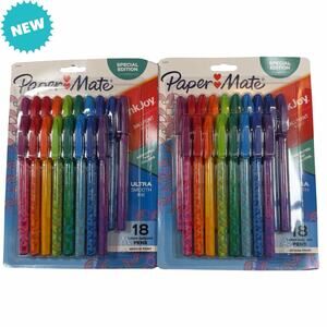 Paper Mate Inkjoy Assorted Color Ballpoint Pens Medium Point Lot of 2 18 Packs